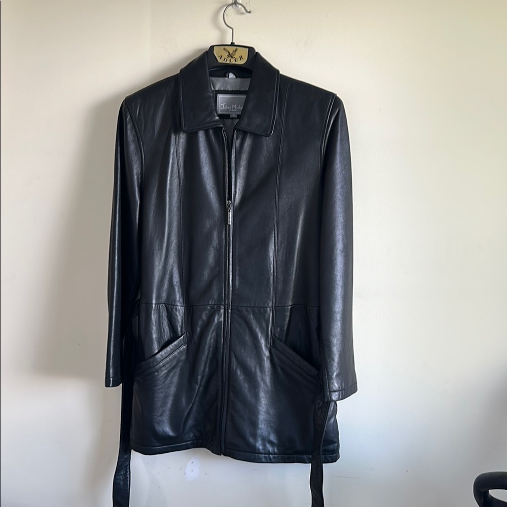 Juliet Michelle by Adler Vintage NZ Lambskin Jacket with Ties, size M